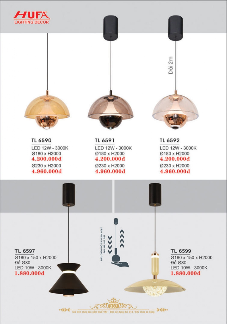 Bảng giá đèn trang trí HUFA